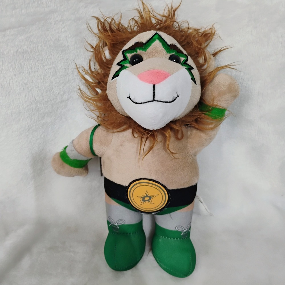 NHL Dallas Stars Victor E Green Mascot Plush FOCO Wrestling Lion Toy 10"